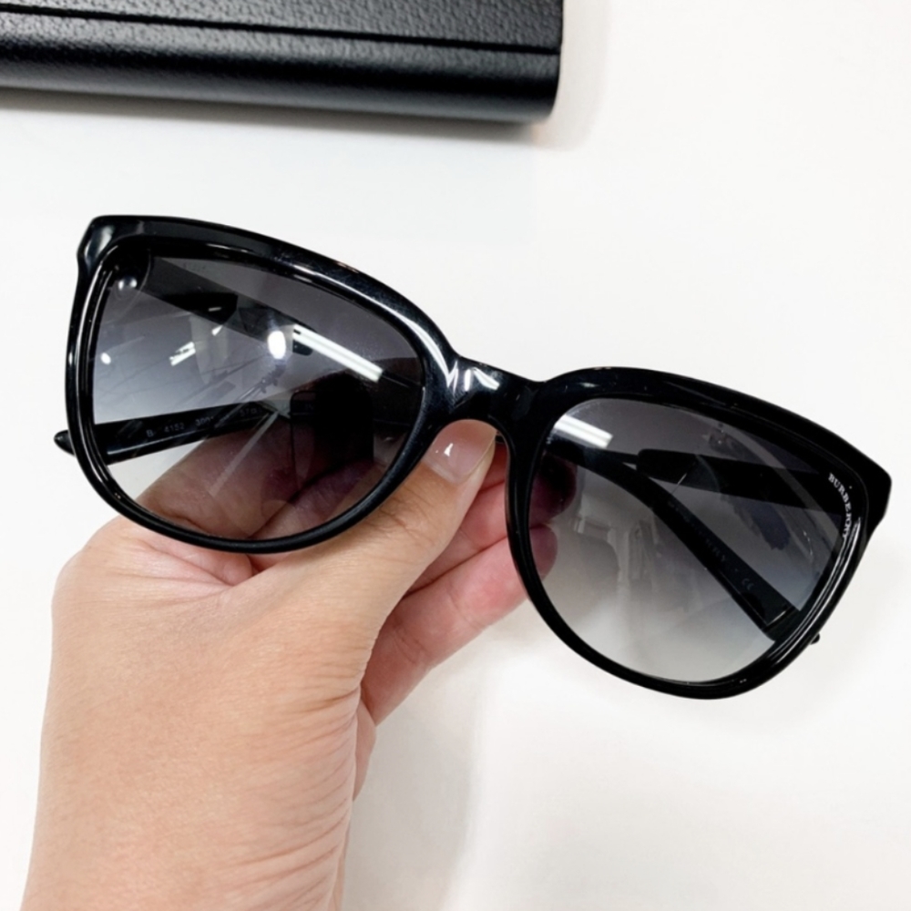 Burberry Women's B4152 Square Black Tinted Sunglasses.